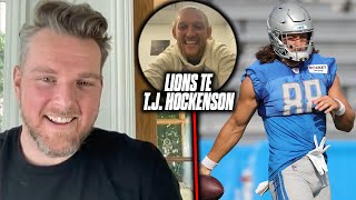 Lions TJ Hockenson Tells Pat McAfee What Life With Dan Campbell As A Coach Is Like [upl. by Bleier]