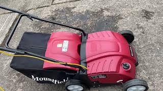 Mountfield Electric Scarifier with Grassbox  Model SE 350  240v 14quot Width [upl. by Eirised]