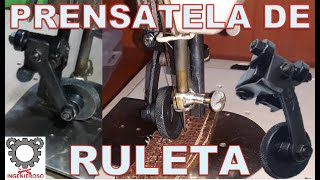 COSE CUERO CON MÁQUINA DE COSER CASERA  PRENSATELA DE RULETA  SEW LEATHER WITH YOUR HOME MACHINE [upl. by Orr676]