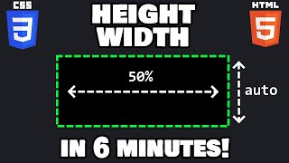 Learn CSS height and width in 6 minutes 📏 [upl. by Lydie419]