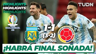 Highlights  Argentina 1321 Colombia  Copa América 2021  Semifinal  TUDN [upl. by Adniuqal]