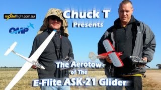 Eflite ASK21 Aerotow with the Carbon Cub [upl. by Tyra]