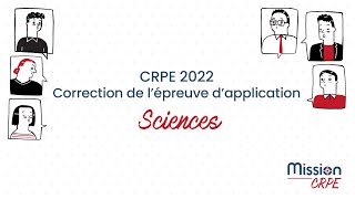 CRPE 2022  Correction de lépreuve dapplication  Sciences [upl. by Fredel]