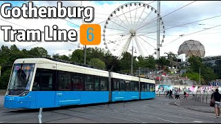 ⁴ᴷ⁶⁰ Exploring Gothenburg Tramways Line 6 [upl. by Adon981]