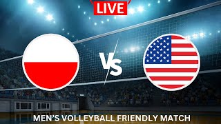 LIVE🔴 POLAND vs USA  Volleyball  Friendly International Match [upl. by Ilario710]