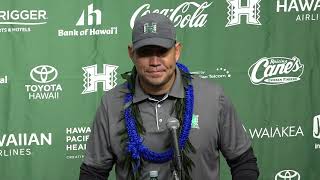 Hawaii Football Postgame Press Conference vs Northern Iowa 92124 [upl. by Berga703]