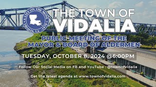 Town of Vidalia Regular Public Meeting 1082024 [upl. by Aletsirc]