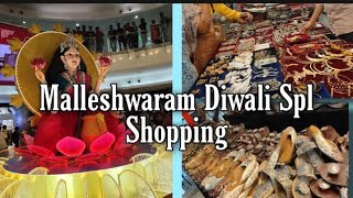 MALLESHWARAM SHOPPINGMANTRI MALL SHOPPING STALLSDIWALI SPL SHOPPING VLOG [upl. by Peednama]