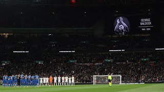 Wembley pays George Baldock tribute at England vs Greece after players tragic death [upl. by Naharba]