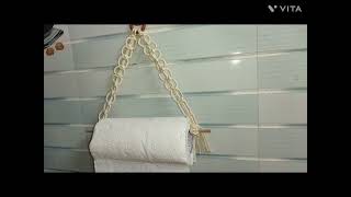 macrame paper roll hanging for kitchen [upl. by Deer]