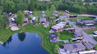 Hearthside Grove Luxury Motorcoach Resort Aerial [upl. by Ayatahs]