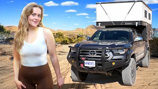 Living in a 4 Wheel Truck Camper full tour toyota tacoma [upl. by Nina]