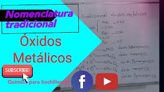 Nomenclatura tradicional de óxidos metálicos con metales de más de dos valencias [upl. by Heyward]