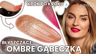 Kolorowe ombre na paznokciach hybrydą  jak zrobić ombre gąbeczką Wiosenne zdobienia  Indigo Nails [upl. by Onid]