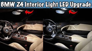 BMW Z4 Interior Lights Upgrade to LED [upl. by Yesnek41]