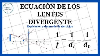 Calculo de DISTANCIA en lentes DIVERGENTES  Ecuación de los lentes [upl. by Ihskaneem]