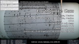 Earthquake Cam  Pinotepa de Don Luis Mexico M72  2162018  地震ウェブカメラ [upl. by Helaina]