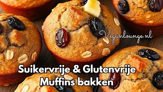 Eiwitrijke Muffins Bakken Suikervrij en Ei Vrij Simpel Lekker en Luchtig 2 Ingrediënten [upl. by Karlens]