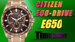 citizen ecodrive e650 time setting radio controlled watchservicebd [upl. by Mohr425]