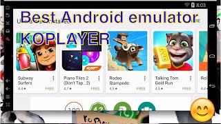 Best Android emulator free  Koplayer android emulator  android 2016 [upl. by Oilut]