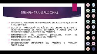 Curso Manejo de hemoderivados por enfermería Intervenciones de enfermería en la transfusión 66 [upl. by Yorker743]