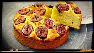 Delicious Moist and Simple Fresh Fig Cake Recipe made with a ricotta butter cake base [upl. by Aissilem323]