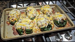 Cheesy Stuffed Poblano Peppers A Mouthwatering Recipe [upl. by Yzzo]