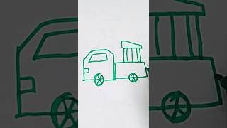 how to draw a truck trending drawing easy drawing full tutorial shortsviral trend subscribe [upl. by Euqinaj]