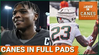 Miami Hurricanes Position Battles Heating Up With Full Pads At Practice Jason Taylor Breaks Down DL [upl. by Dareece949]