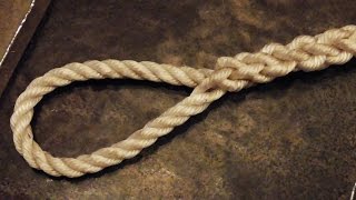 quotEasy To Followquot  How To Tie An Eye Splice In 3 Strand Rope [upl. by Strong122]