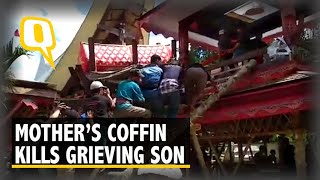 Grieving Son Crushed By His Mother’s Coffin At Funeral [upl. by Crowns876]