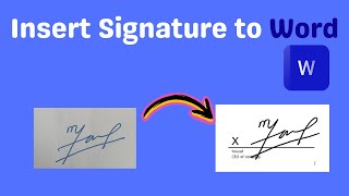 how to add handwritten signature in word [upl. by Felisha]