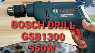 BOSCH DRILL MACHINE GSB 1300 550W  UNBOXINGTESTINGREVIEW BY MISTRY TECH [upl. by Ecirtra]