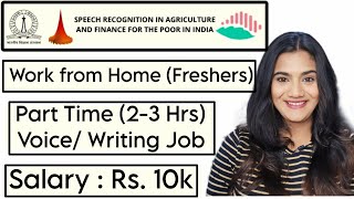 Part Time Work from Home for Undergraduates Graduates Freshers  Any Age  WFH Jobs all India [upl. by Lichter]