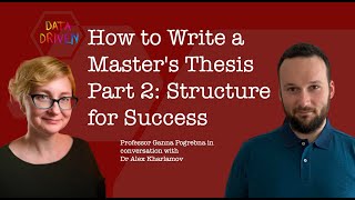 How to Write a Masters Thesis Part 2 Structure of Your Dissertation [upl. by Htebazil875]