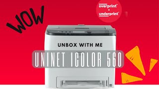 Uninet iColor 560 White Toner Printer Unboxing and setup [upl. by Trahurn]