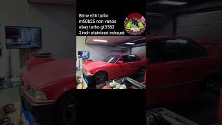 Dyno run bmw e36 m50b25 with ebay turbo Recirculated 3inch stainless exhaust sound yardswappedE36 [upl. by Darrill]