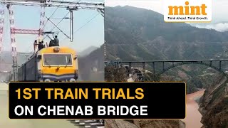 First Train Trial On Chenab Rail Bridge Successful  Why This Is A Gamechanger For JampK [upl. by Ilac521]