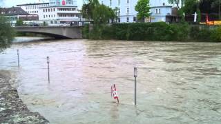 Hochwasser an der Donau in Ulm [upl. by Adnahsam]