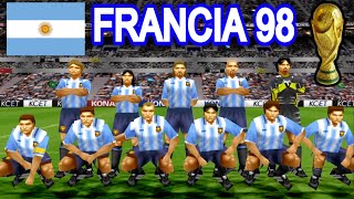 Jugando con Argentina el Mundial Francia 98 en el juegazo ISS Pro Evolution Soccer de PS1 [upl. by Willman]