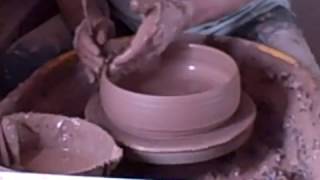 pottery throwing a wide flat bowl [upl. by Teillo]