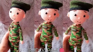 MILITAR A CROCHET PARTE FINAL militar crochet amigurumi [upl. by Lait]