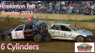 Hopkinton Fair 2023 Sunday 6Cylinders Demolition Derby 4K UHD [upl. by Yrmac875]