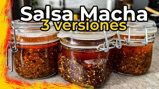 Salsa macha quot3 versionesquot fáciles de preparar  JUS PALTA  Comida Casera [upl. by Nauwaj362]