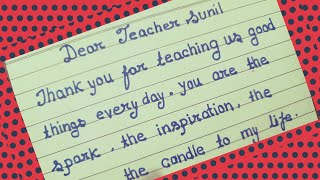 ♦️ write ♠️ a ♦️ 2024 teachers ♠️ day ♦️ card ♦️♠️teachers day card kaise likhe English mein [upl. by Meirrak756]