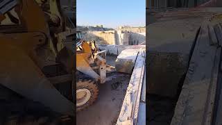 Granite shoveling process with forklifts [upl. by Ardnak]