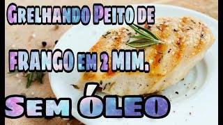 GRELHANDO peito de FRANGO em 2 min Sem óleo no microondas [upl. by Emmey]