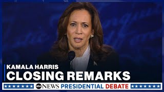 Kamala Harris closing remarks during ABC News presidential debate [upl. by Novoj]