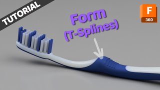 Zahnbürste mit Form in Fusion 360 modellieren TSplines  Tutorial [upl. by Ardnaeed]