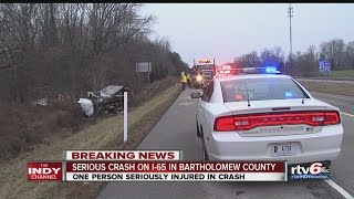 Semi driver in critical condtion after crash on I65 [upl. by Austin948]